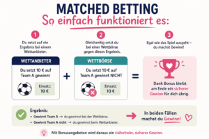 Das Prinzip Matched Betting wird in einer Übersicht erklärt